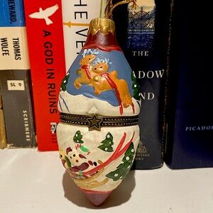 HOLIDAY SALE!! Vintage Christmas Tree Ornaments Open and Close Gift Wishlist Box